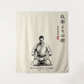 Tenture Karate 5e Précepte - Mentalité avant Technique (Devant)