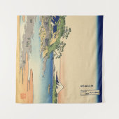 Tenture Katsushika Hokusai Enoshima dans la province de Sa (Devant (Horizontal))