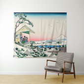 Tenture Katsushika Hokusai - Maison de thé à Koishikawa (En situation (horizontale))