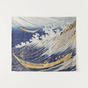 Tenture Katsushika Hokusai. vagues