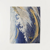 Tenture Katsushika Hokusai. vagues (Devant)