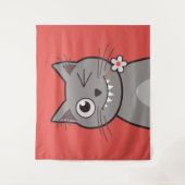 Tenture Kawaii chat mignon dessin animé kitty (Devant)