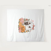 Tenture Kawaii Ghost Halloween Chat noir Citrouille Chat c (Devant (Horizontal))