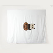 Tenture Kawaii Halloween Chat et citrouille T-shirt surdim (Devant (Horizontal))