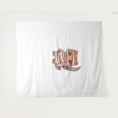 Tenture Kawaii Halloween chat maman avec épée classique T- (Devant (Horizontal))