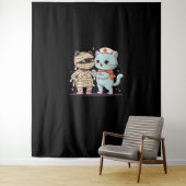 Tenture Kawaii Halloween Pals maman et infirmière chat sur (En situation)