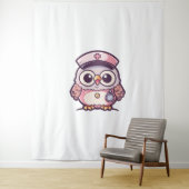 Tenture Kawaii Owl comme infirmière (En situation)