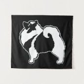 Tenture Keeshond Graphics - Cute Original Chig Art (Devant (Horizontal))