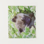 Tenture Keeshond Puppy in the Garden Peinture Art original (Devant)
