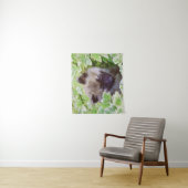 Tenture Keeshond Puppy in the Garden Peinture Art original (En situation)