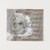 Tenture Keeshonds at the Gate Painting - Original Dog Art (Devant (Horizontal))