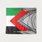 Tenture Keffiyeh Écharpe palestinienne tissu traditionnel (Devant (Horizontal))