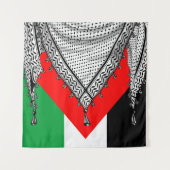 Tenture Keffiyeh Écharpe palestinienne tissu traditionnel (Devant)