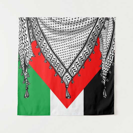Tenture Keffiyeh Écharpe palestinienne tissu traditionnel (Devant)