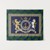 Tenture Keith Clan Badge & Tartan (Devant (Horizontal))
