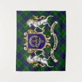 Tenture Keith Clan Badge & Unicorns avec Tartan (Devant)