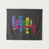 Tenture Kindness Peace Equality Love Inclusion Hope (Devant (Horizontal))