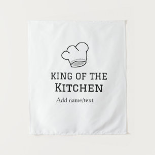 Tenture King of the cuisine chef cuisine ajouter nom couro