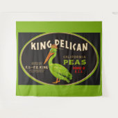 Tenture King Pelican California pois crate étiquette (Devant (Horizontal))