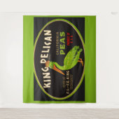 Tenture King Pelican California pois crate étiquette (Devant)