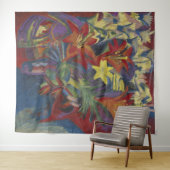 Tenture Kirchner Expressionniste Lys Orange Vibrants Art (En situation (horizontale))