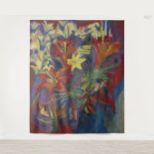 Tenture Kirchner Expressionniste Lys Orange Vibrants Art (Devant)