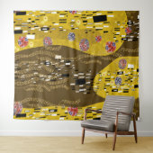 Tenture Klimt Inspiré Or Motif Art Nouveau Le Baiser (En situation (horizontale))