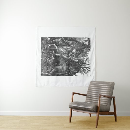 Tenture Knight Death Devil Albrecht Durer gravure art p (En situation (horizontale))