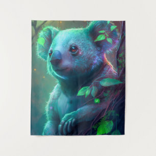 Tenture Koala Animal Portrait Peinture Faune À L'Extérieur