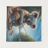 Tenture Koala Fishing (Devant (Horizontal))