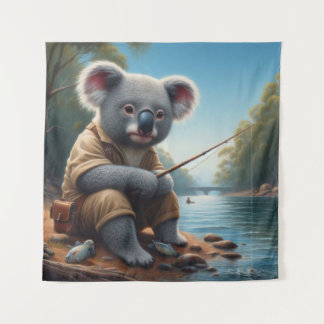 Tenture Koala Fishing