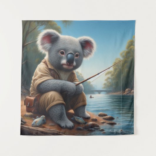 Tenture Koala Fishing (Devant)