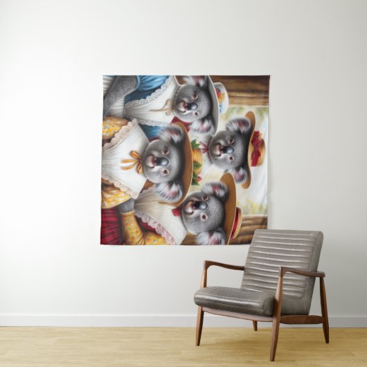 Tenture Koala Little Femmes (En situation (horizontale))