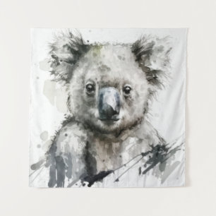 Tenture Koala Portrait Animal Peinture Faune À L'Extérieur