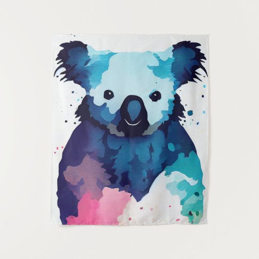 Tenture Koala Wild Nature Animal Color Art Peinture (Devant)