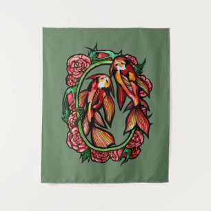 Tenture Koi Pond Poisson Art japonais Koi Ponds