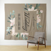 TENTURE KRAFT BLUSH OR FLORAL ACRÉELLE MARIAGE BIENVENUE (En situation (horizontale))