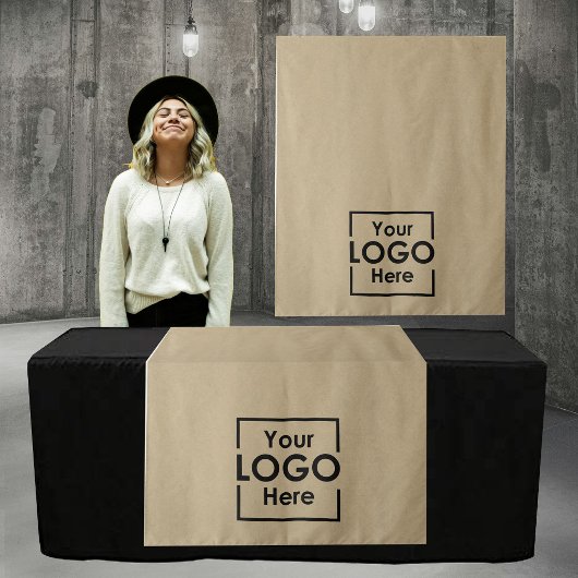 Tenture Kraft Table Runner Banner Business Logo Events