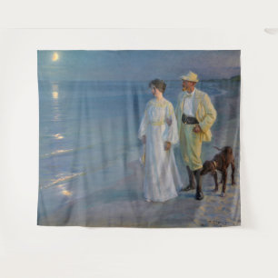 Tenture Kroyer - L'artiste et sa femme sur la plage