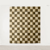 Tenture Kuba Style 071019 - Noir, Blanc et Or v1 (Devant)