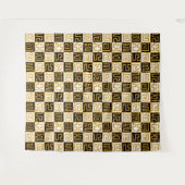 Tenture Kuba Style 071019 - Noir, Blanc et Or v2 (Devant (Horizontal))