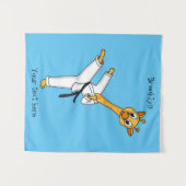 Tenture Kung Fu giraffe (Devant (Horizontal))