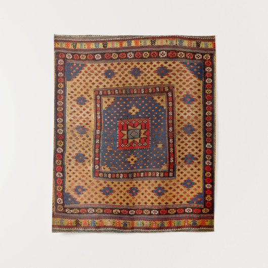 Tenture Kurde Safreh Tan Bleu foncé (Devant)