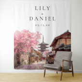 Tenture Kyoto Japan Wedding Photo Backdrop (En situation)