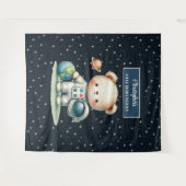 Tenture L’astronaute Teddy Bear Backdrop pour la fête des  (Devant (Horizontal))