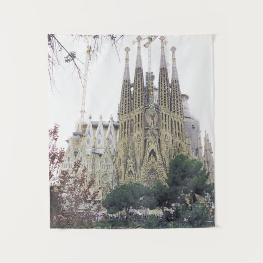 Tenture "La Basilique de la Sagrada Familia à Barcelone, E (Devant)