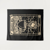 Tenture La carte tarot café sombre académicien (Devant (Horizontal))