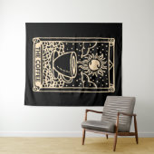 Tenture La carte tarot café sombre académicien (En situation (horizontale))