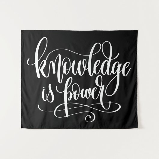 Tenture La connaissance est puissance (Devant (Horizontal))