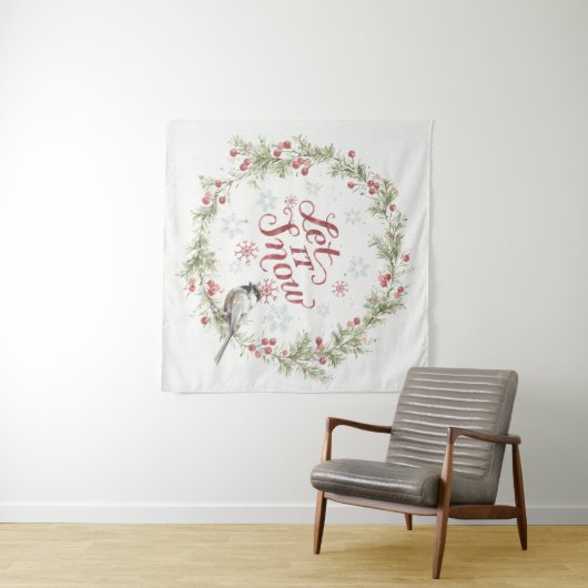 Tenture La couronne d'hiver : la neige (En situation (horizontale))